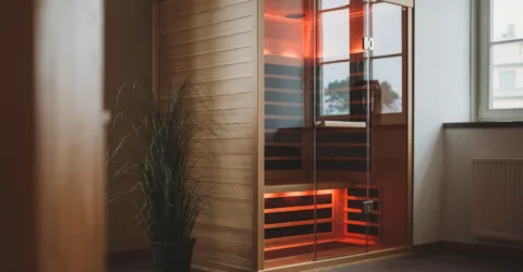 A Tylö infrared sauna in home