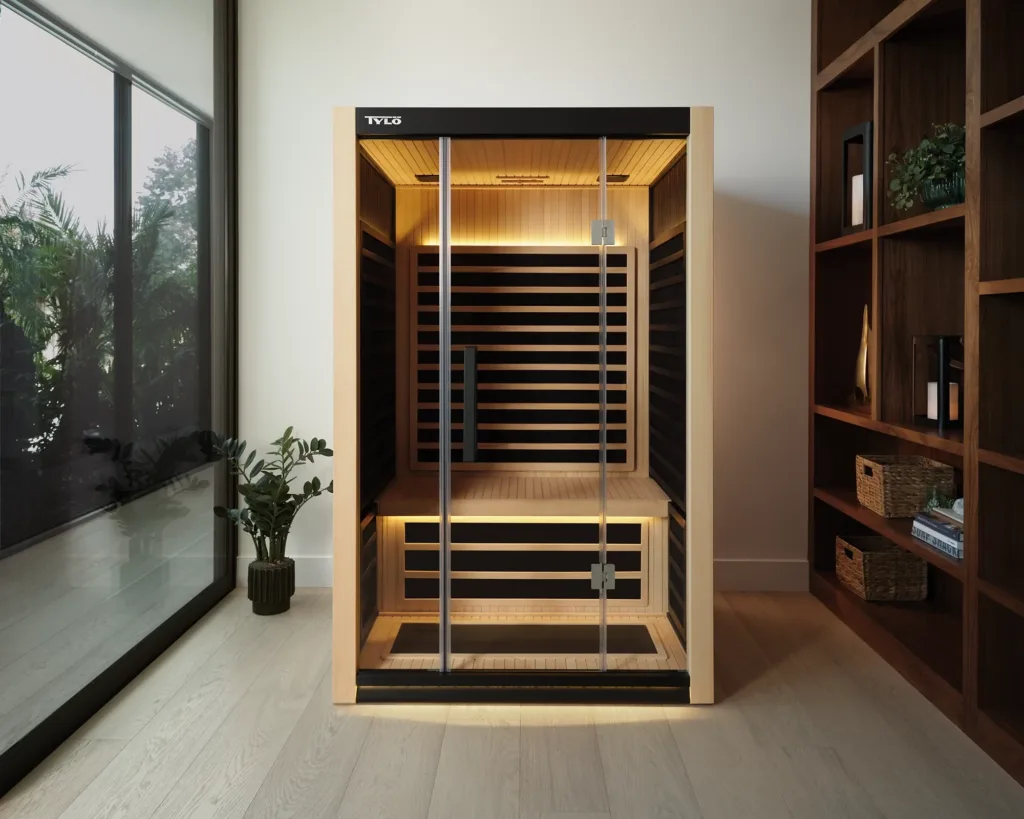 A Tylo Kiruna infrared sauna in a modern room