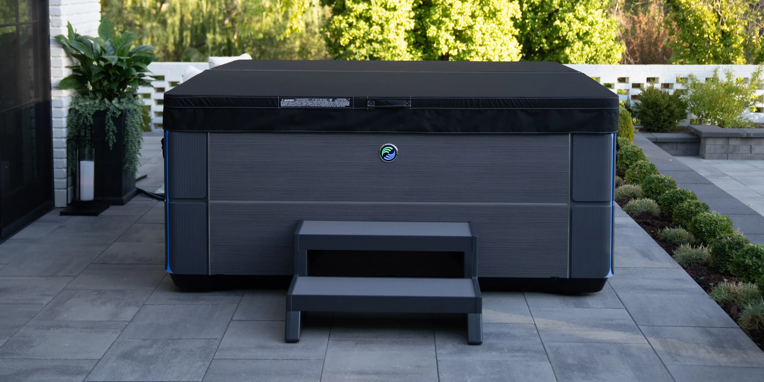 hot spring highlife aria hot tub with weatherpro spa cover